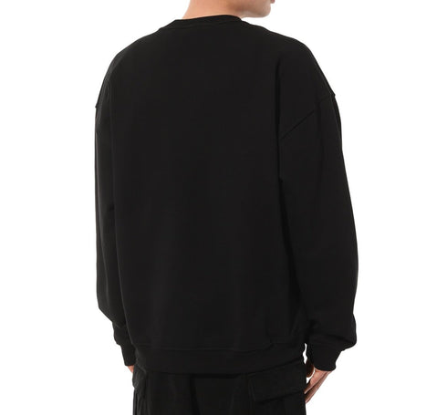 Diesel Double Destroyed Logo Black Sweatshirt S Nabel M 9Xx